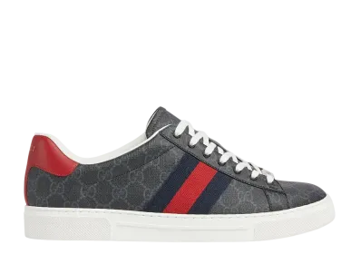 GUCCI Ace Web Stripe Sneaker "Black/Red/Blue"