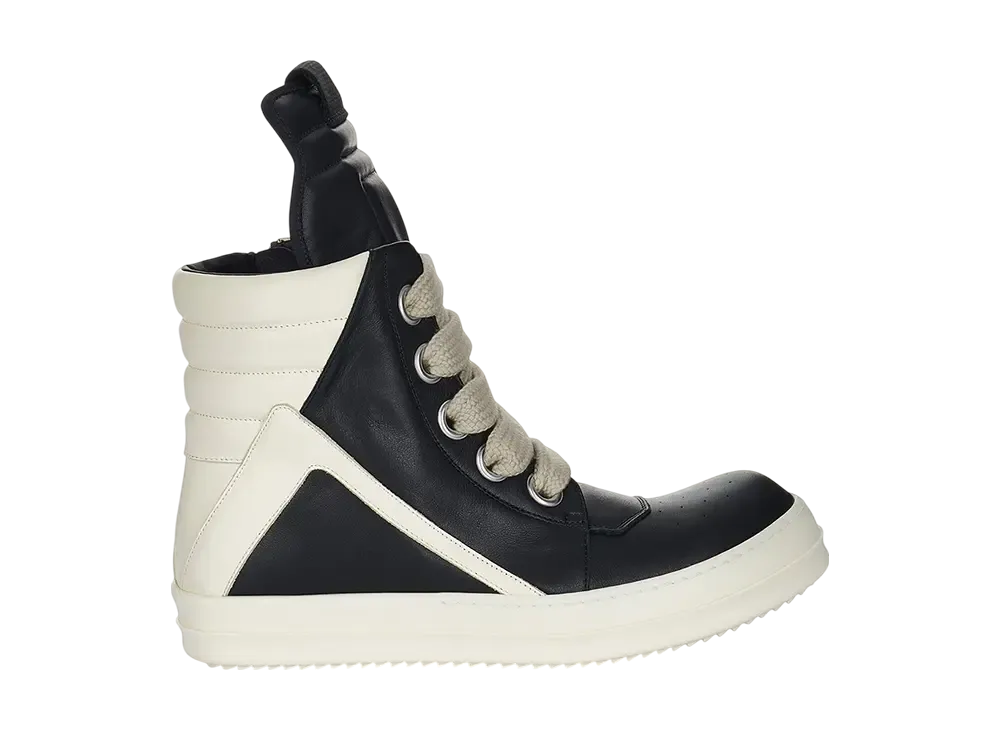 Rick Owens FW25 Concordians Jumbolace Geobasket "Black/Milk/Milk"