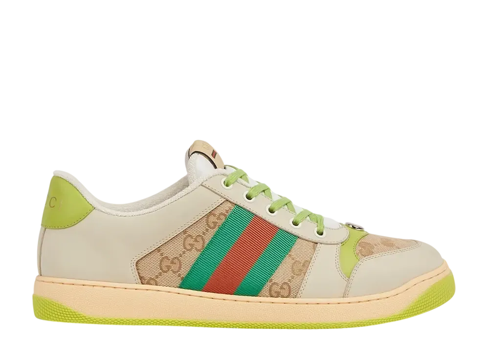 【GUCCI】スクリーナー スニーカー GUCCI Screener Monogrammed Canvas and Webbing-Trimmed