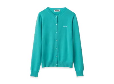 MIU MIU Women's Cashmere Knit Cardigan "Turquoise"