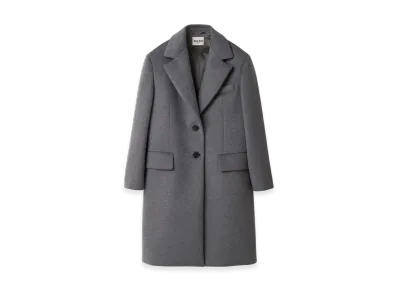 MIU MIU Women's Single Breasted Velour Coat "Grey"