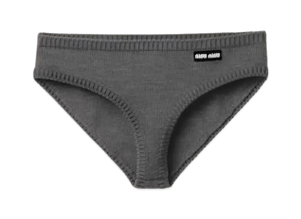MIU MIU Women's Cashmere Panties "Slate Gray"