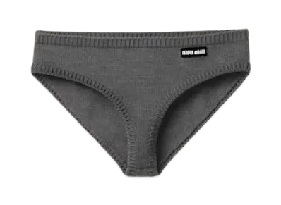 MIU MIU Women's Cashmere Panties "Slate Gray"