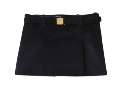 MIU MIU Women's Corduroy Miniskirt "Navy"
