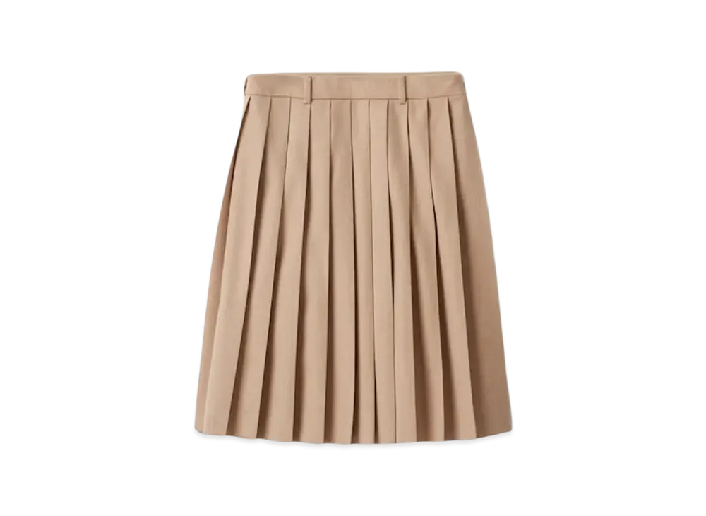 MIU MIU Women's Velour Skirt "Sand Beige"