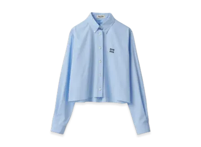 MIU MIU Women's Poplin Shirt "Light Blue"
