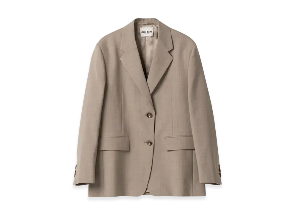 MIU MIU Women's Single Breasted Wool Jacket "Cord"