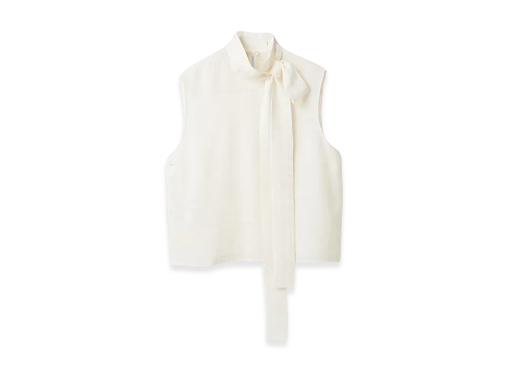 MIU MIU Women's Crepe De Chine Jacquard Top "White"