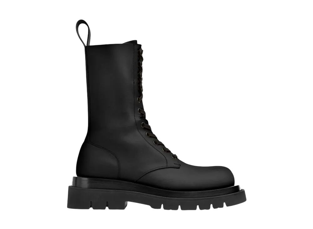 Bottega Veneta Women's Lug Lace Up Boot "Black"