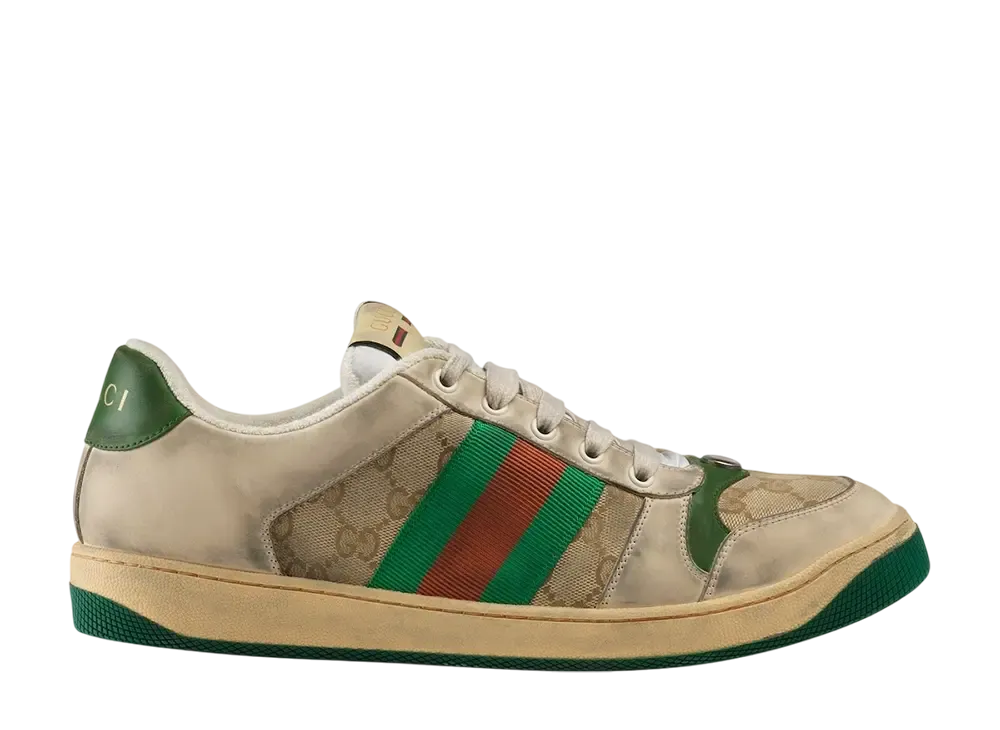 グッチ スクリーナー スニーカー "ホワイトレザー"