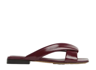 Bottega Veneta Women's Riva Flat Mule "Barolo"