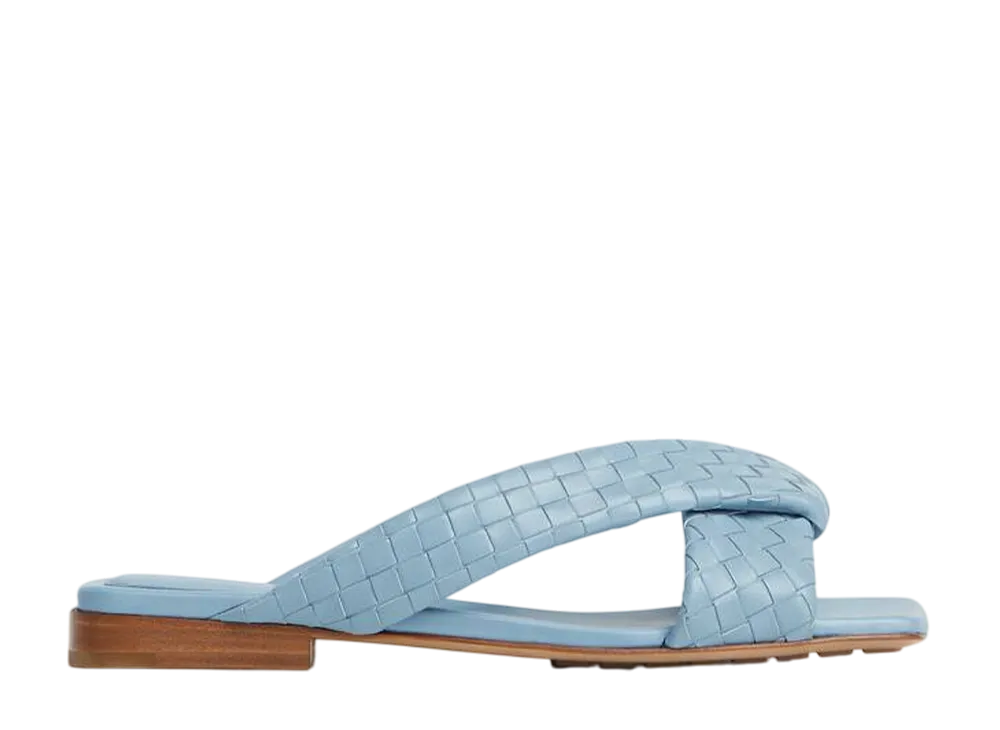 ボッテガヴェネタ ウィメンズ リーヴァ フラット ミュール "ニューアイス"