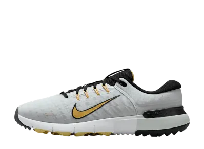 Nike Free Golf NN "White/Black/Pure Platinum/Topaz Gold" (Wide)