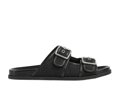 GUCCI Slide Sandal with Buckles "Black"