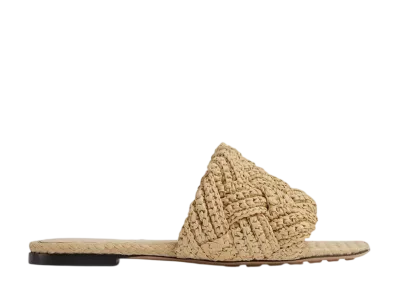 Bottega Veneta Women's Lido Flat Sandal "Cane Sugar"