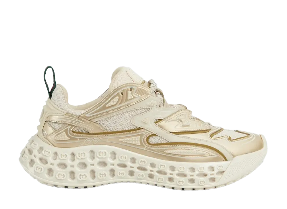 グッチ ウィメンズ キューブド スニーカー "プラチナデメトラ"