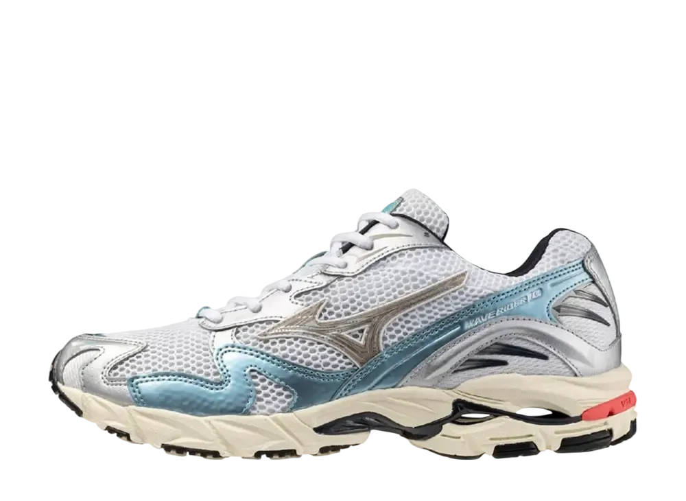 Mizuno Wave Rider 10 "White/Beige/Sky Blue"