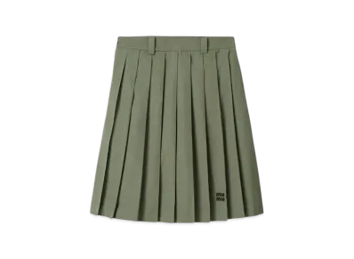 MIU MIU Women's Poplin Skirt "Forest Green"