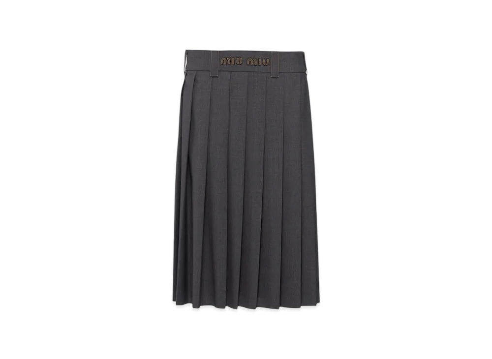 ミュウミュウ レディース ライトウール スカート 