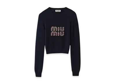 MIU MIU Women's Cashmere Sweater "Navy"