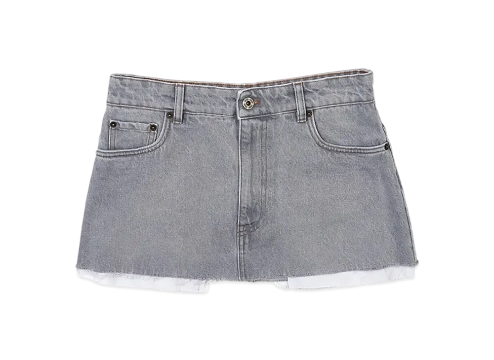 MIU MIU Women's Denim Mini Skirt "Grey"