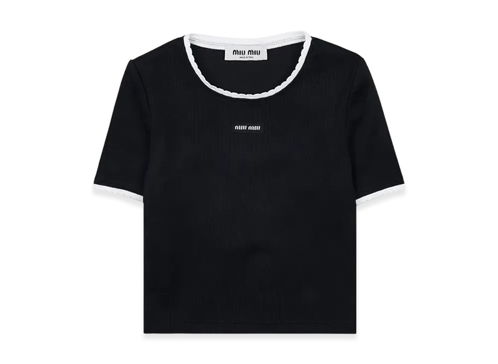 MIU MIU Women's Cotton Sweater "Black"