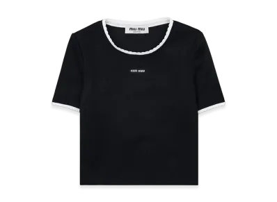 MIU MIU Women's Cotton Sweater "Black"