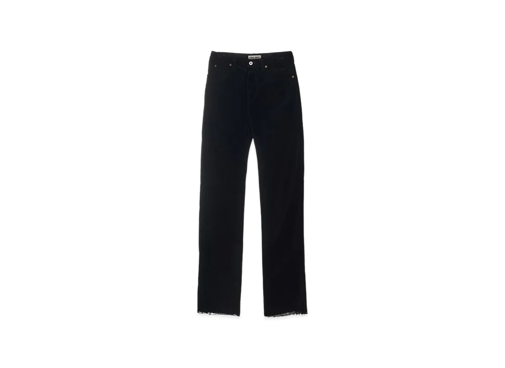 MIU MIU Women's Washed Velvet Pants "Black"