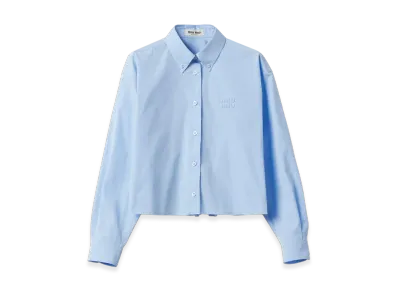 MIU MIU Women's Poplin Shirt "Light Blue"