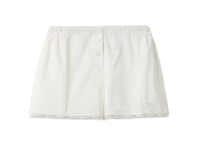 MIU MIU Women's Batiste Boxer Shorts "Ivory"