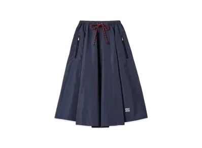 MIU MIU Women's Technical Fabric Skirt "Navy"