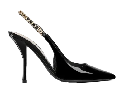 GUCCI Women's Signoria Slingback Pump "Black Patent Leather"