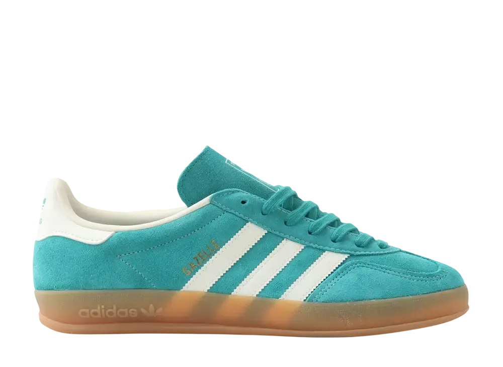 アディダス ガゼル インドア "ピュアティール/オフホワイト/ゴールドメタリック"