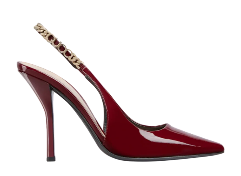 グッチ ウィメンズ シニョリーア スリングバック パンプス "ロッソアンコーラレザー"