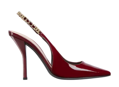 GUCCI Women's Signoria Slingback Pump "Rosso Ancora Patent Leather"