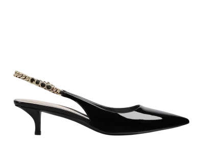 GUCCI Women's Signoria Slingback Pump "Black Patent Leather"