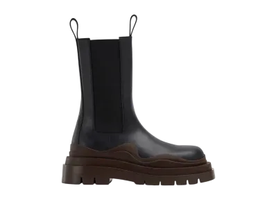 Bottega Veneta Women's Tire Chelsea Boot "Black/Ebony"