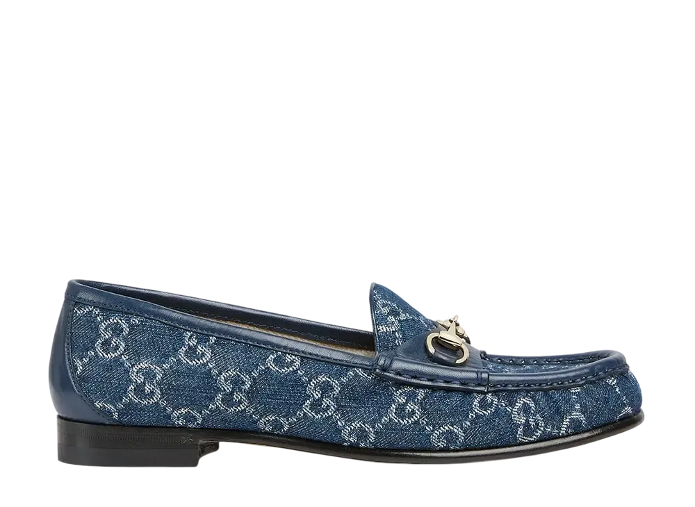 グッチ ウィメンズ ホースビット 1953 ローファー "ブルーGGデニム"