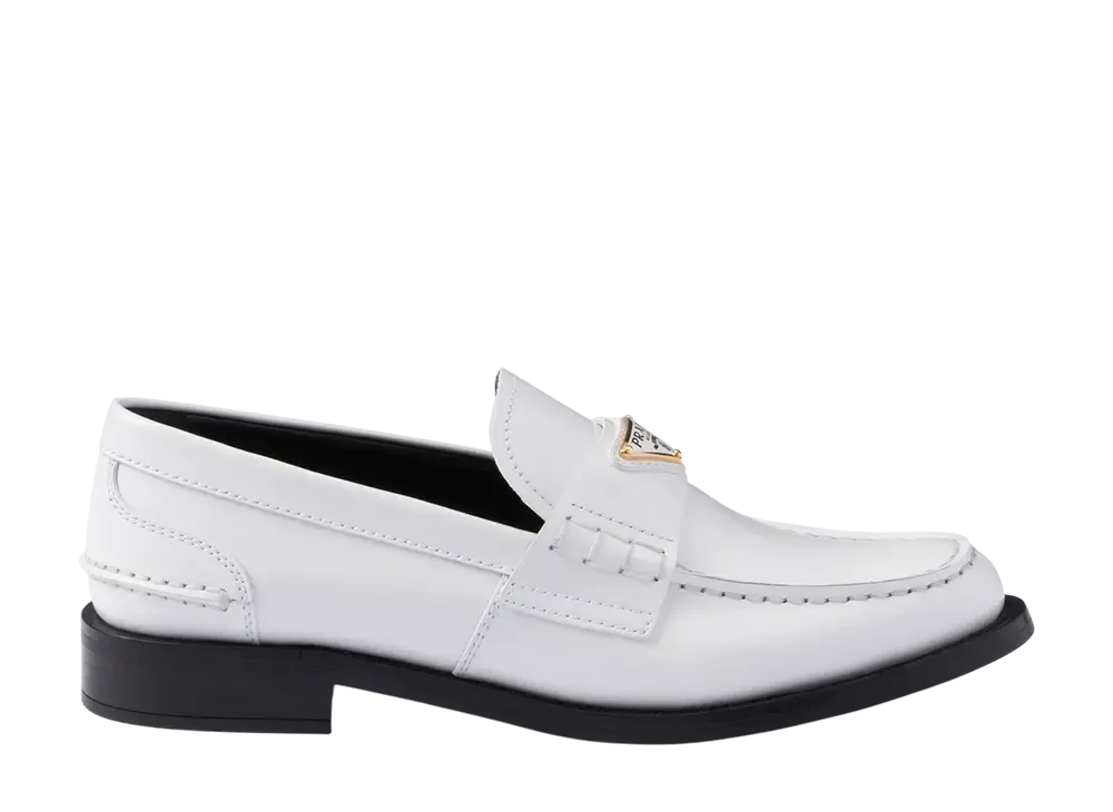 PRADA Women's Brushed Leather Loafers 