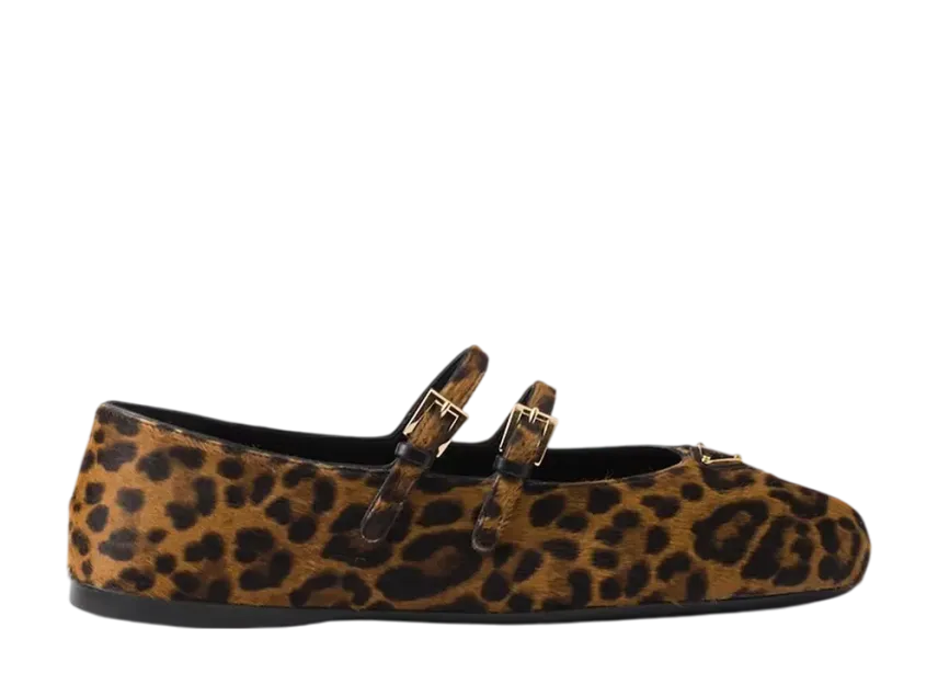 PRADA*Printed leather ballerinas バレリーナシューズ*送料込 PRADA Women's Printed Leather Ballerinas