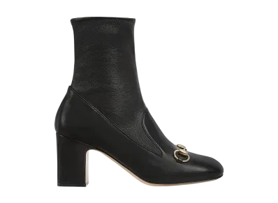 GUCCI Women's Horsebit Ankle Boots "Black"
