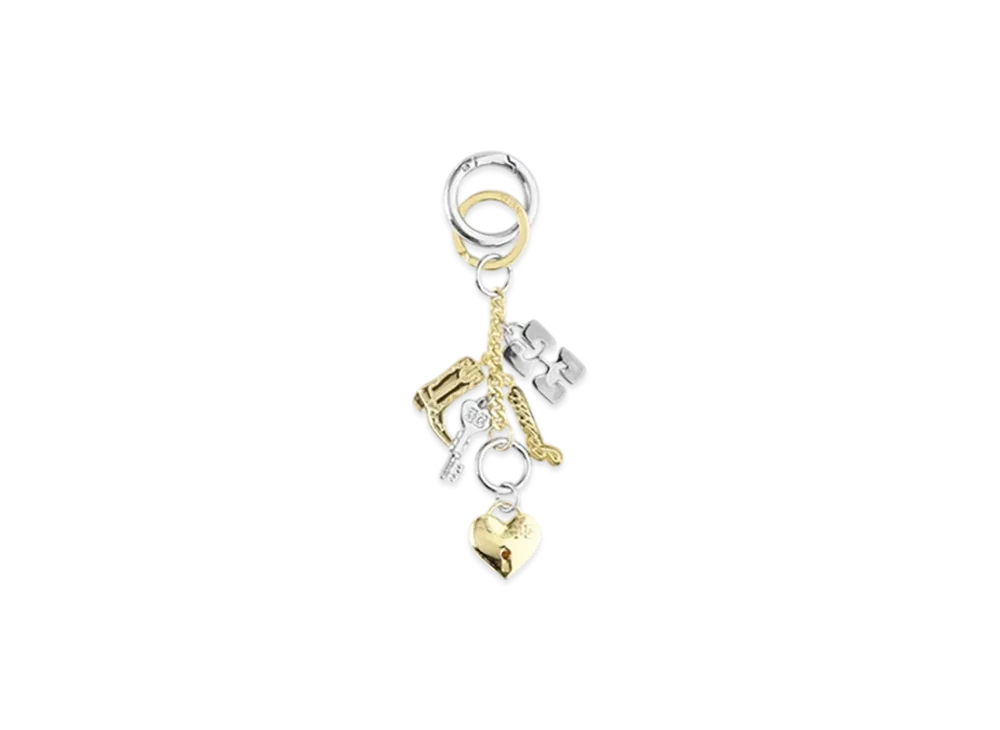 GANNI Bou Charms Keyring "Silver/Gold"