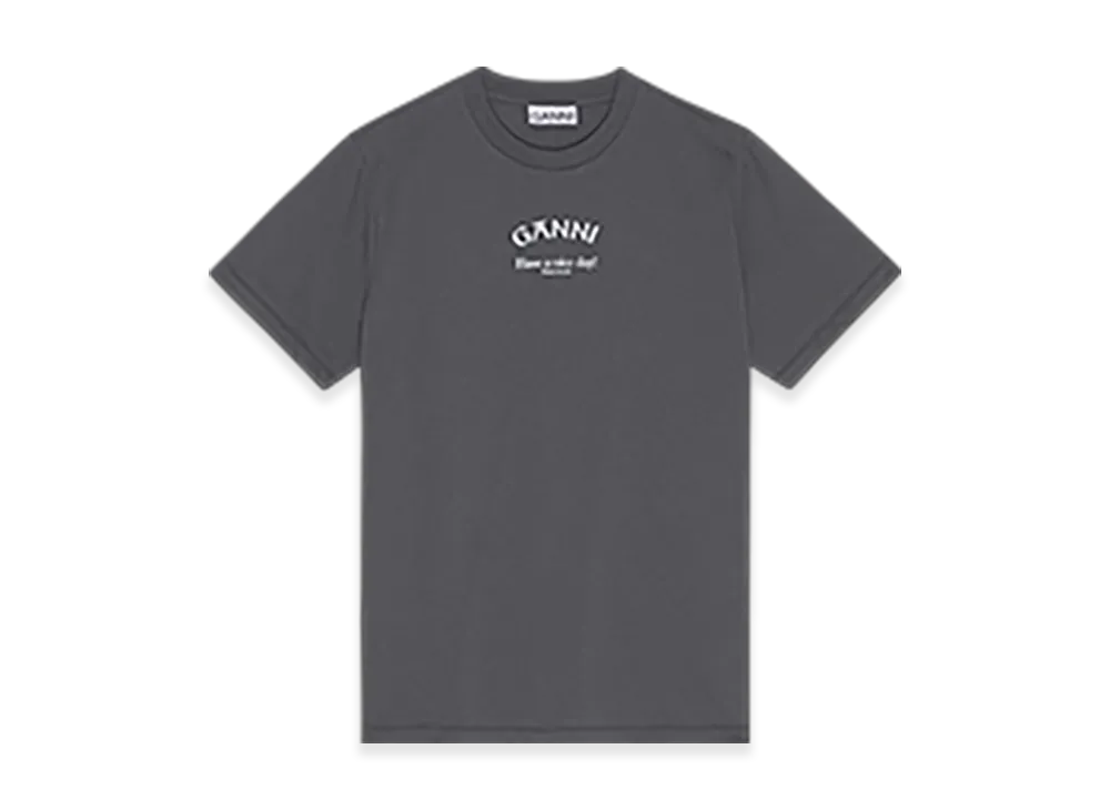 GANNI Relaxed GANNI T-Shirt "Volcanic Ash"