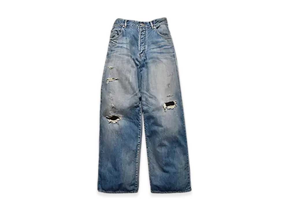 MINEDENIM Light weight Denim E.Wide 5pocket "USS"