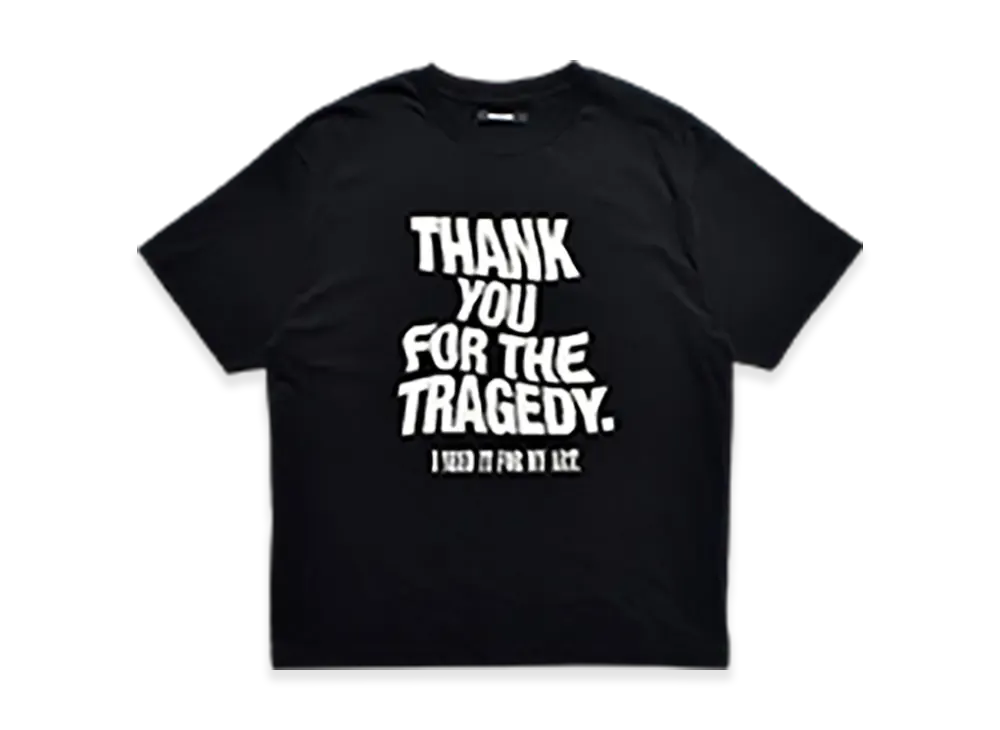 マインデニム サンキュー フォー ザ トラジェディ Tシャツ "ブラック"