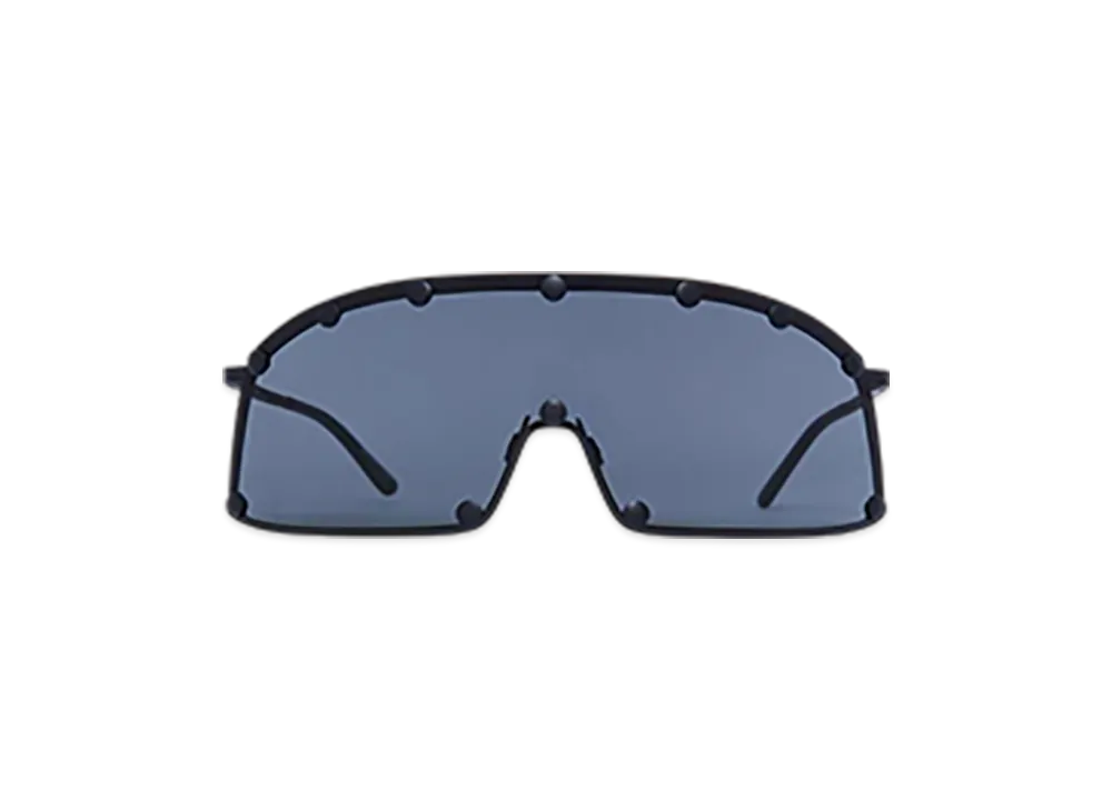 Rick Owens Shielding Sunglasses "Black Temple/Black"