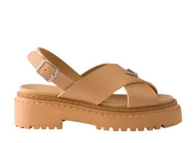 PRADA Women's Rubber Sandals "Sand Beige"