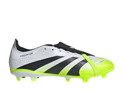adidas Predator League Foldover Tongue FG Cleats "Cloud White/Core Black/Lucid Lemon"