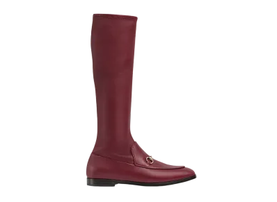 GUCCI Women's Jordaan Boot "Rosso Ancora Leather"