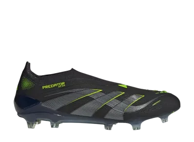 adidas Predator Elite Laceless FG Cleats "Core Black/Carbon/Lucid Lemon"